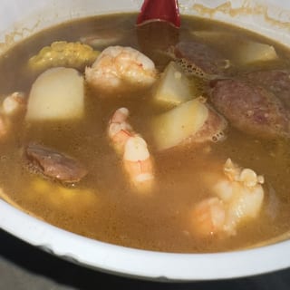 Light Portion Backyard shrimp boil