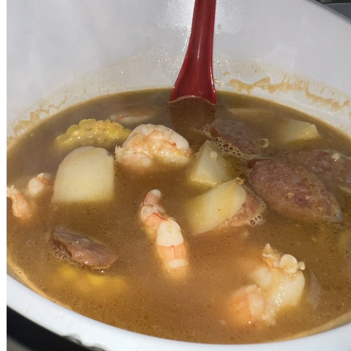 Backyard shrimp boil